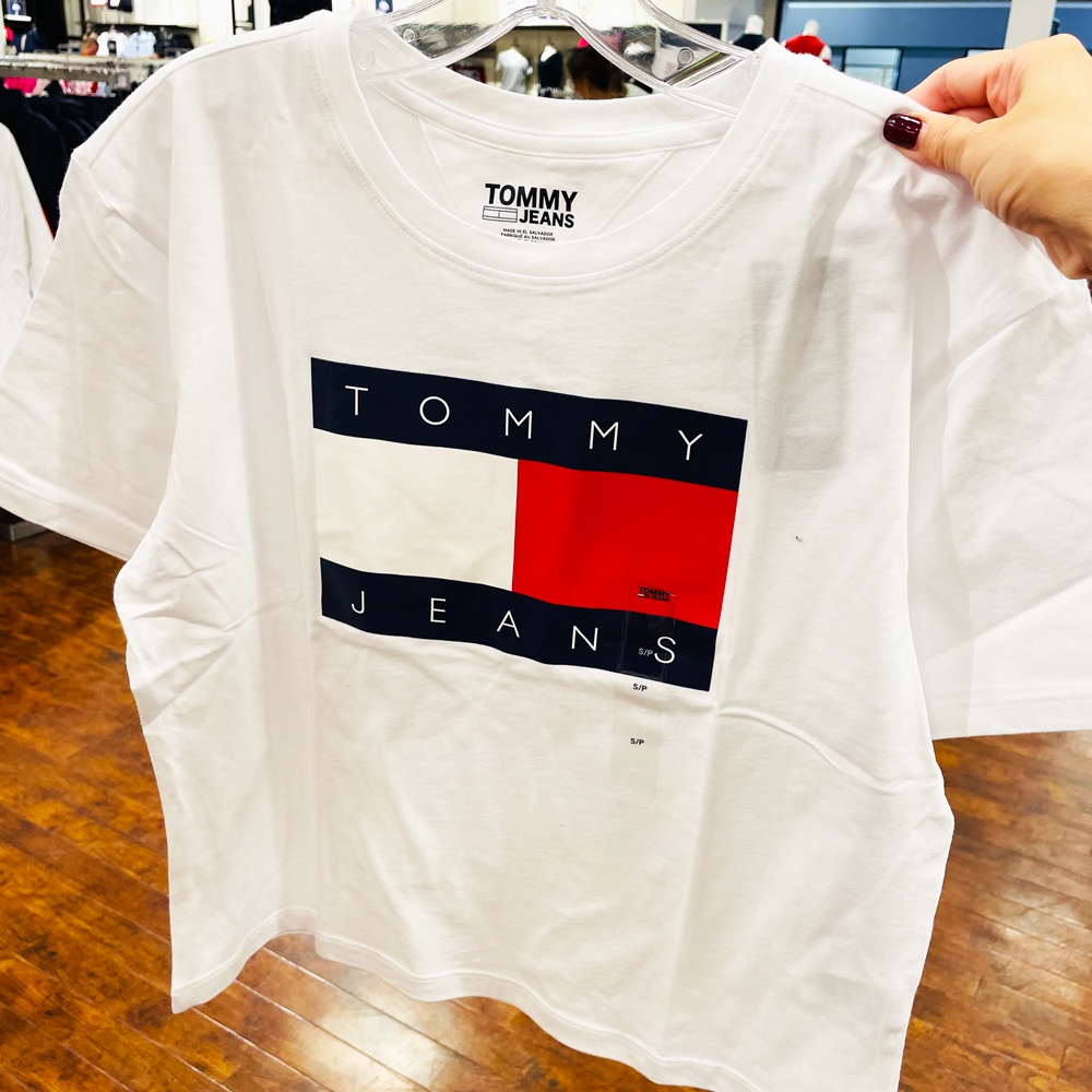Áo thun nữ Tommy Jeans Cropped Cotton Flag Logo - NHIỀU MÀU