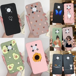 Ốp Điện Thoại Silicon Mềm Chống Sốc Chống Rơi Họa Tiết Bướm Trái Tim Cho Huawei Nova Y90 Y90