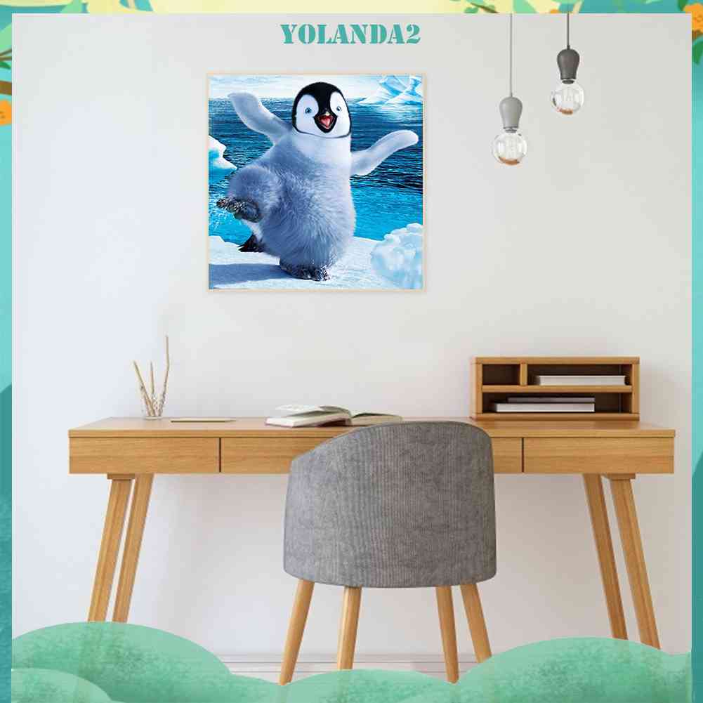 Bộ Tranh Thêu Chữ Thập DIY Hình Chim Cánh Cụt 11CT Yolanda2 / Penguin