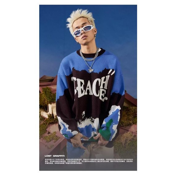 Áo Khoác Sweater Dệt Kim Dáng Rộng Dày Dặn Thời Trang Cho Nam Giới