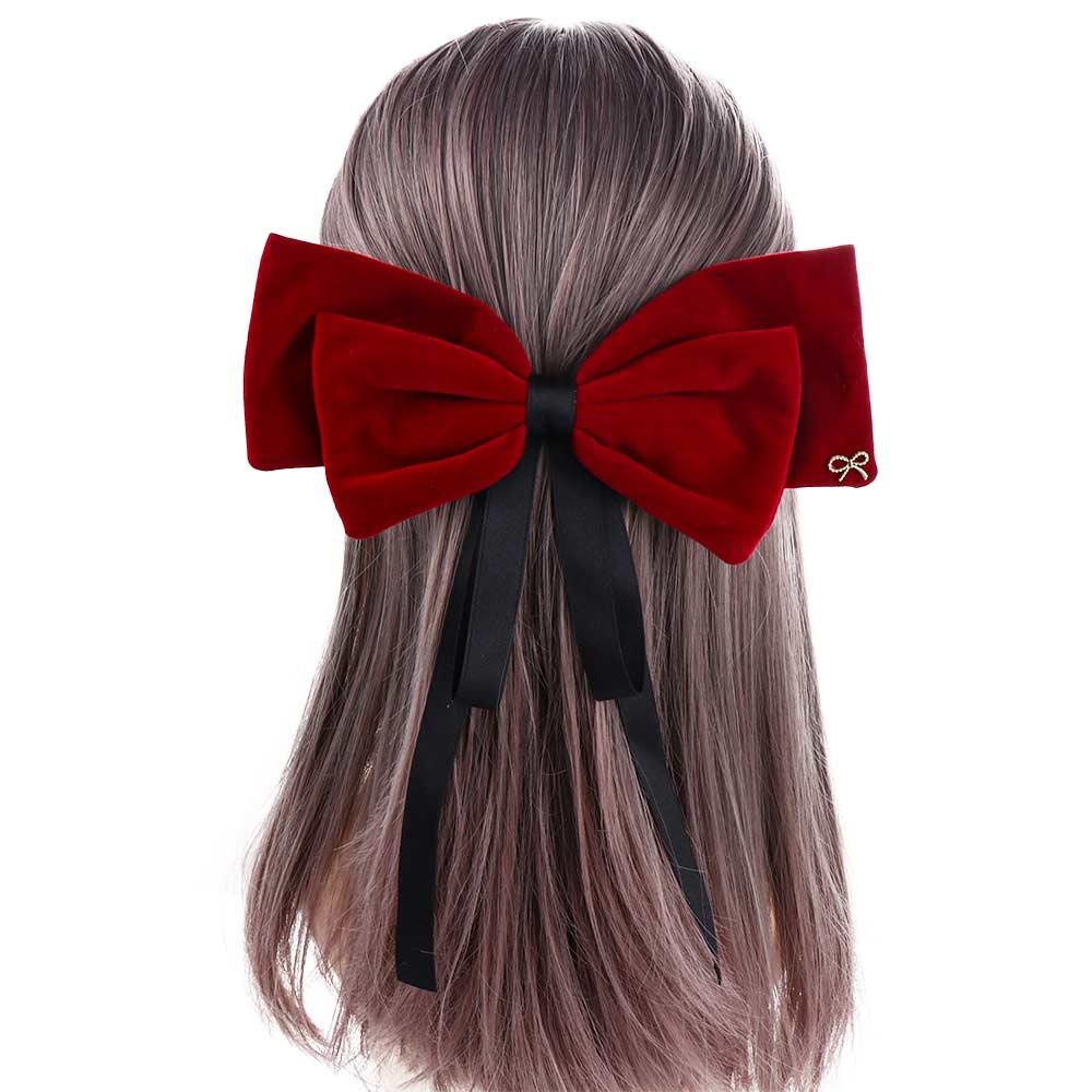 Kẹp Tóc Hình Nơ Bằng Nhung Thời Trang Dành Cho Nữ