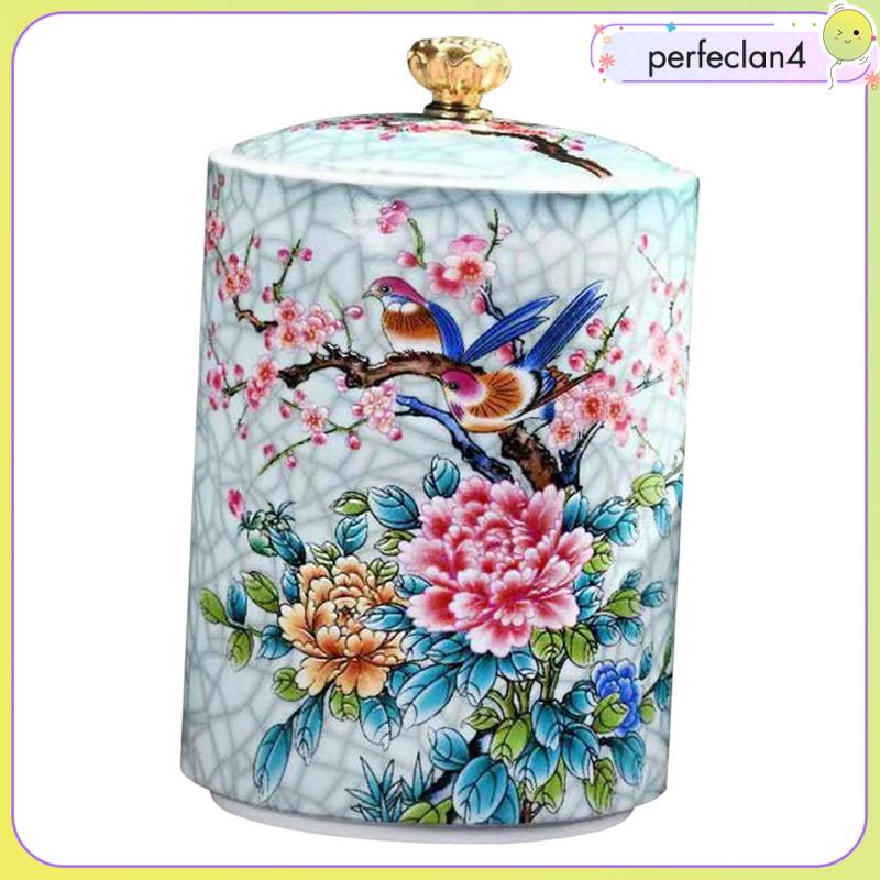 Set 4 Hộp Đựng Trà Bằng Gốm Có Nắp Đậy Trang Trí Bàn Làm Việc