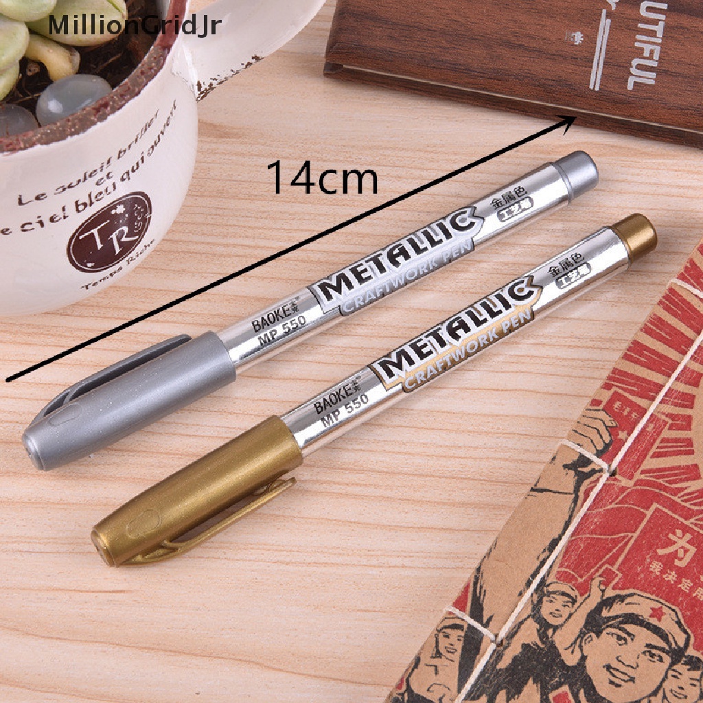 MLG Gold Silver Metallic Color Pen Paper Tag Photo Album Scrapbooking Party Birthday JR