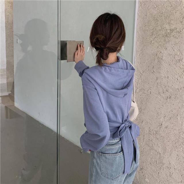 Áo Sweater Tay Dài Dáng Rộng Có Mũ Trùm Thời Trang Thu Đông Cá Tính