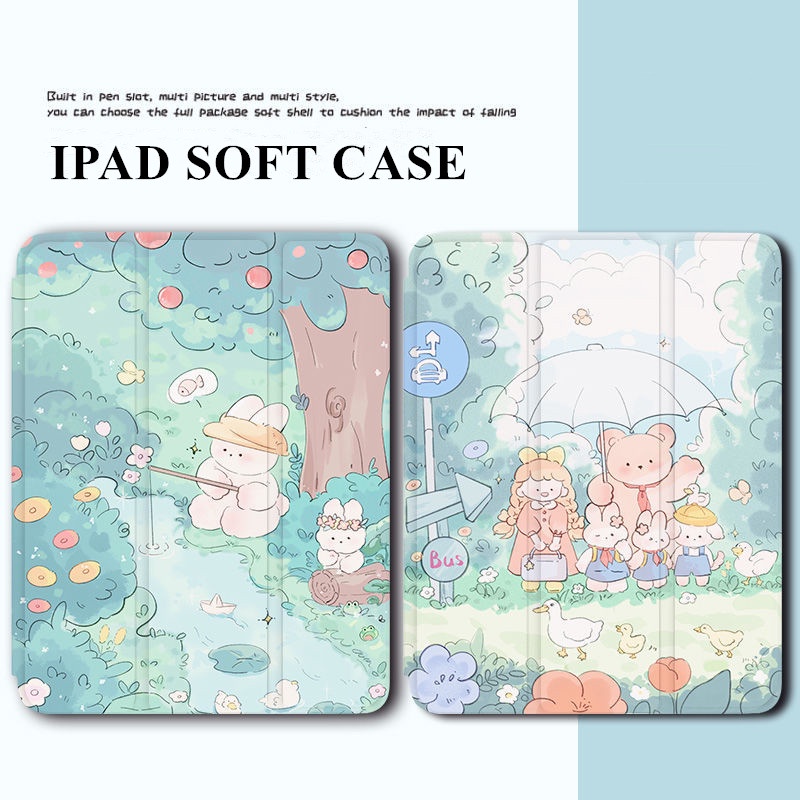 Ốp Máy Tính Bảng Mềm Hình Động Vật Rừng Cho iPad GEN10 7 / 8 / 9 Air4 / Air5 Pro11 "Pro12.9" 2022 Pro10.5 "mini6