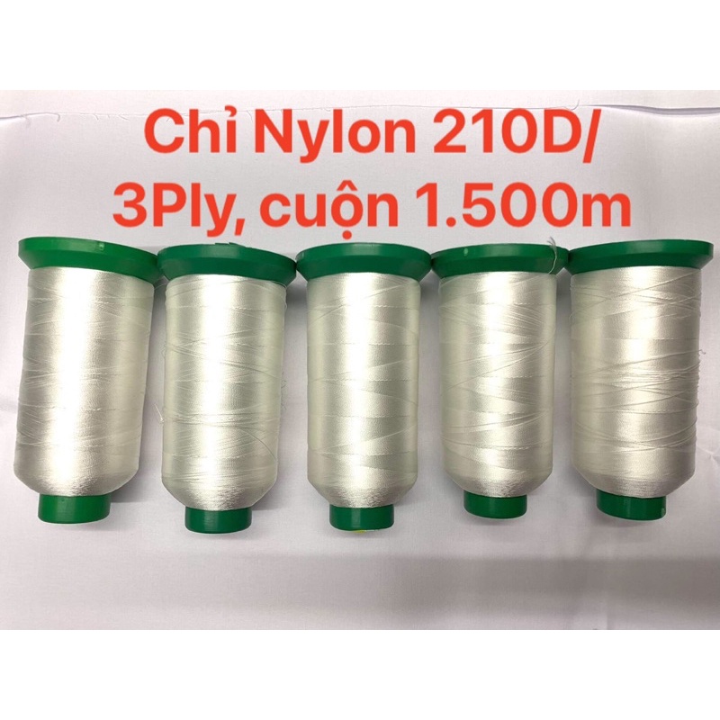 Chỉ Nylon cuộn 1.500m, may túi xách, xỏ hạt trai, hạt bẹt