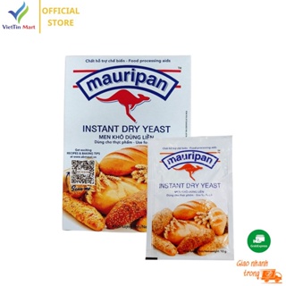 1 gói MEN BỘT NỞ INSTANT MAURI, làm nở bánh mì, bánh bò, pizza 10g gói