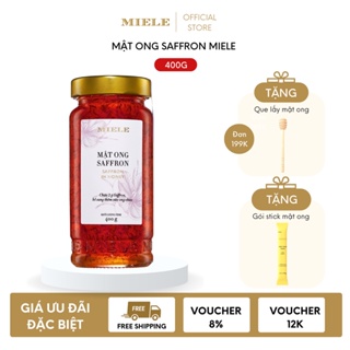 Mật Ong Saffron Miele 400g Thêm sữa ong chúa