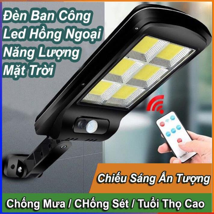 Đèn Năng Lượng Mặt Trời - Đèn Led 6 Bóng Kèm Điều Khiển, Chống Trộm Hiệu Quả