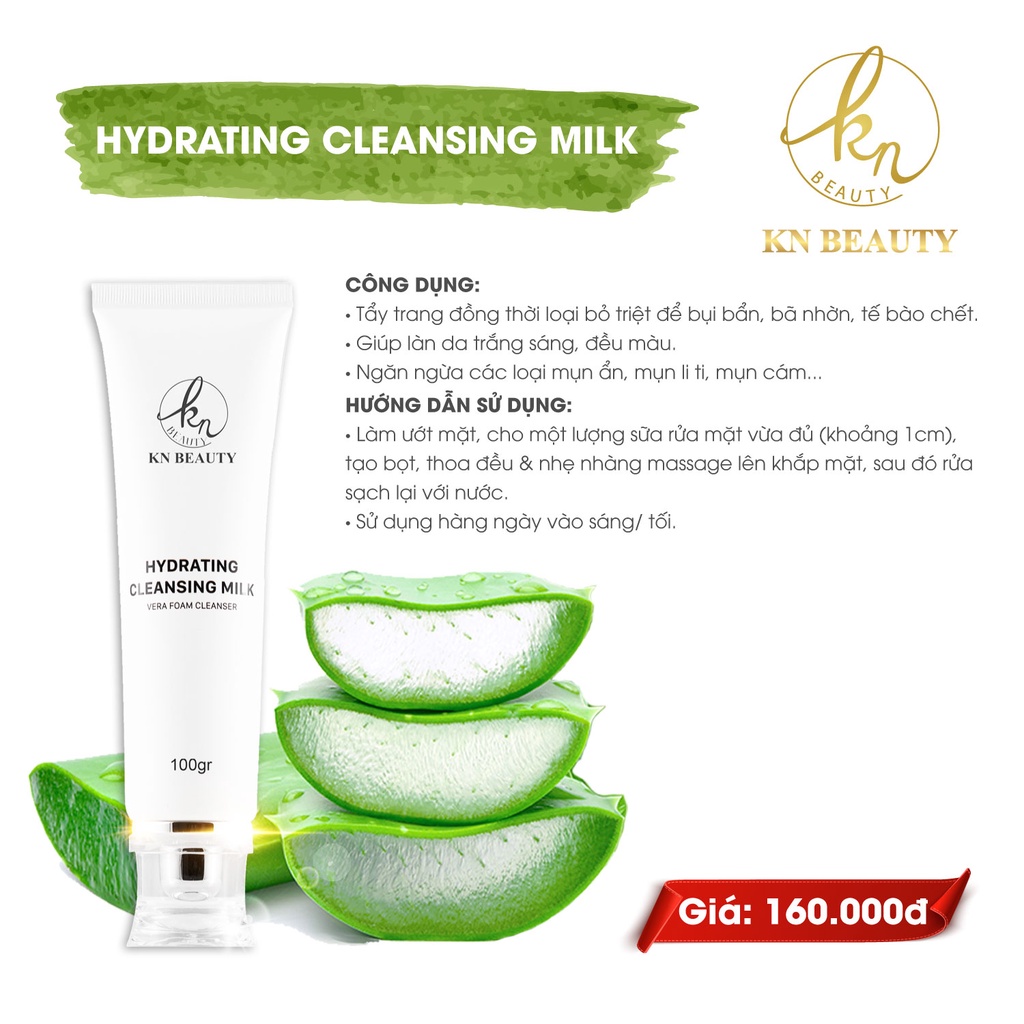 < Nhận quà ngay> Sữa Rửa Mặt Ngừa Mụn Trắng Da KN Beauty Cleansing Milk 100g