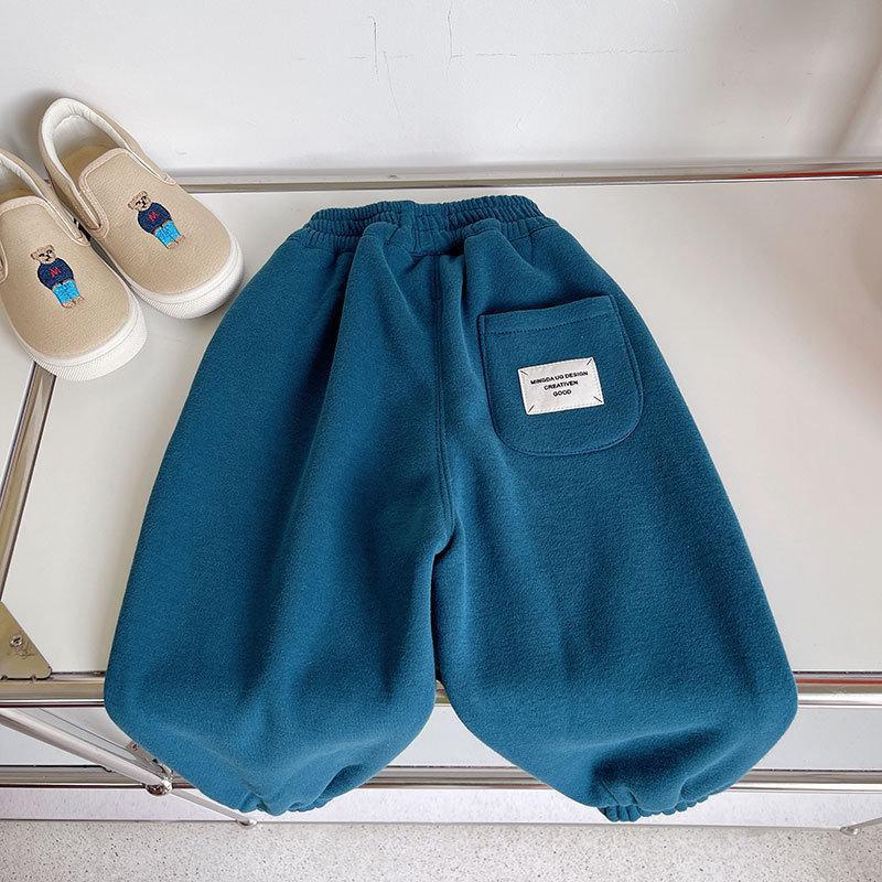 Quần Dài Hai Lớp Dày Dặn Dáng Rộng Thời Trang Thu Đông Cho Bé Trai Và Gái