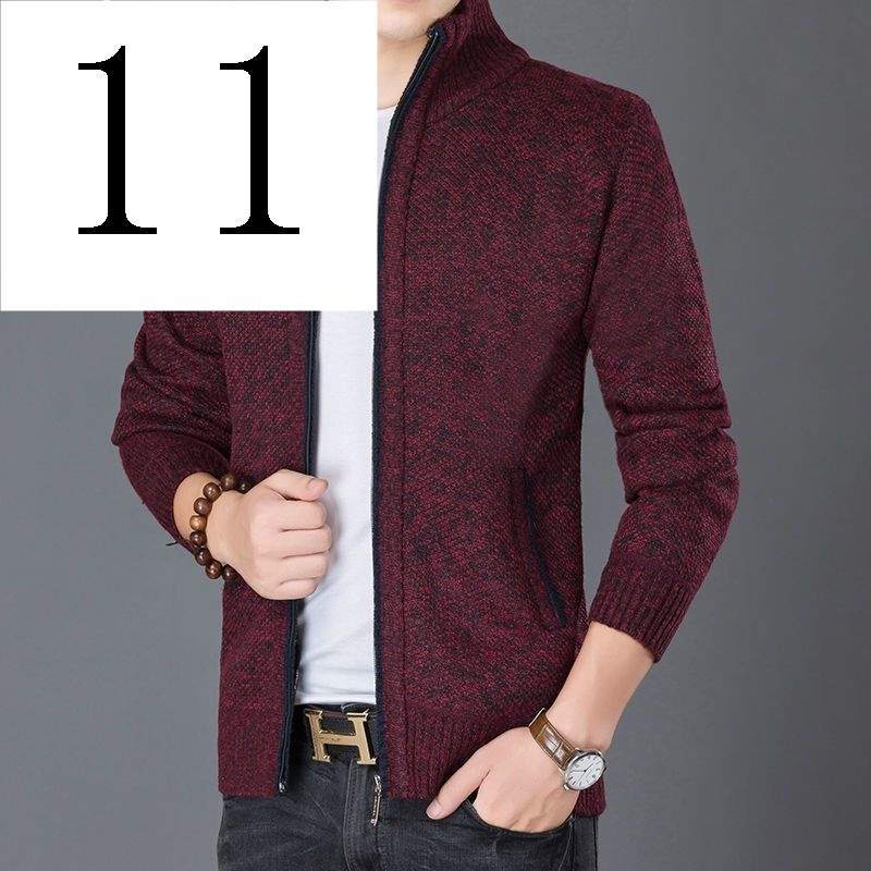 Áo Khoác Len Lót Lông Cừu Dày Dặn Dáng Rộng Phong Cách Hàn Quốc Thời Trang Thu Đông Cho Nam