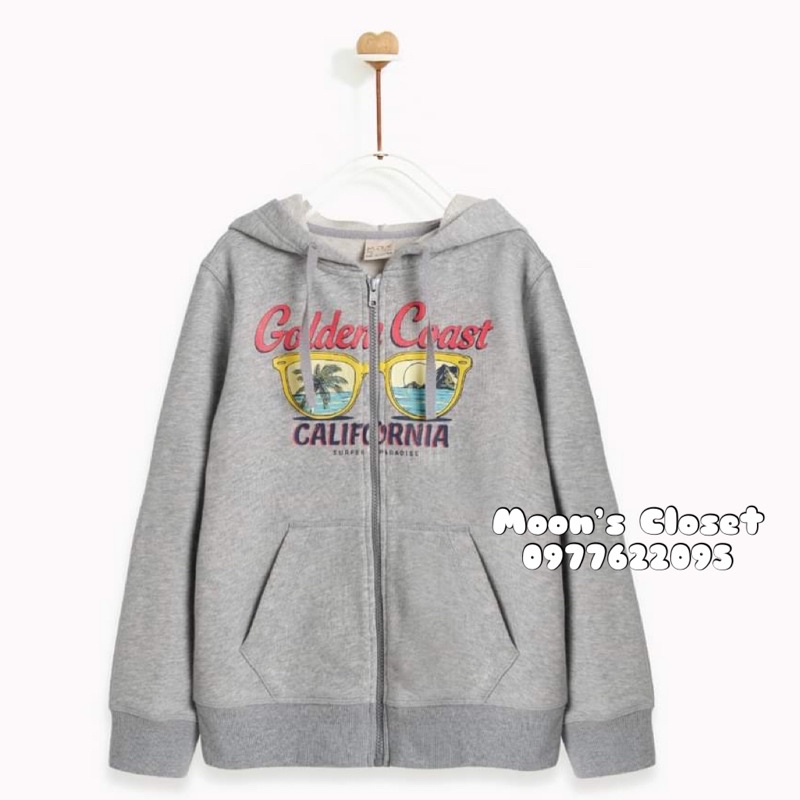 Áo khoác nỉ xám MDK size 4/5y-10/11y