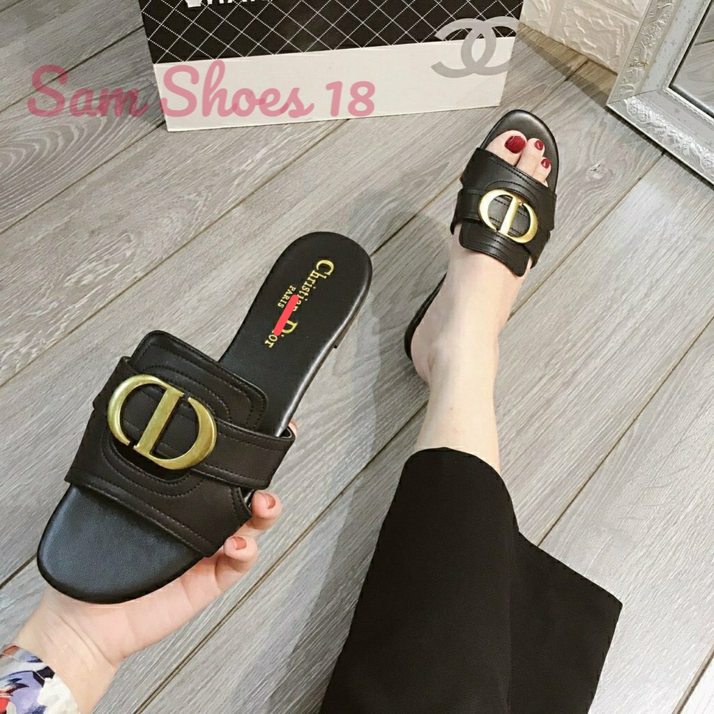 Dép Lê Nữ DI.ORR, Dép LV Đế Chống Trơn Quai Ngang Hàng Đẹp Loại 1 Các Màu Thời Trang