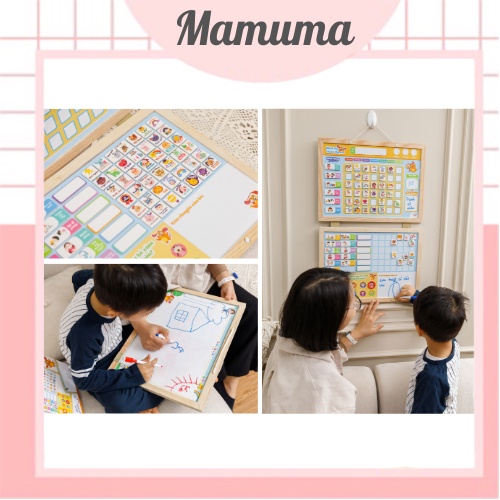 Bảng khen thưởng nam châm Lalala Baby Nhật ký chăm ngoan ngày tháng rèn luyện tính kỷ luật ghi nhận thành tích - Mamuma