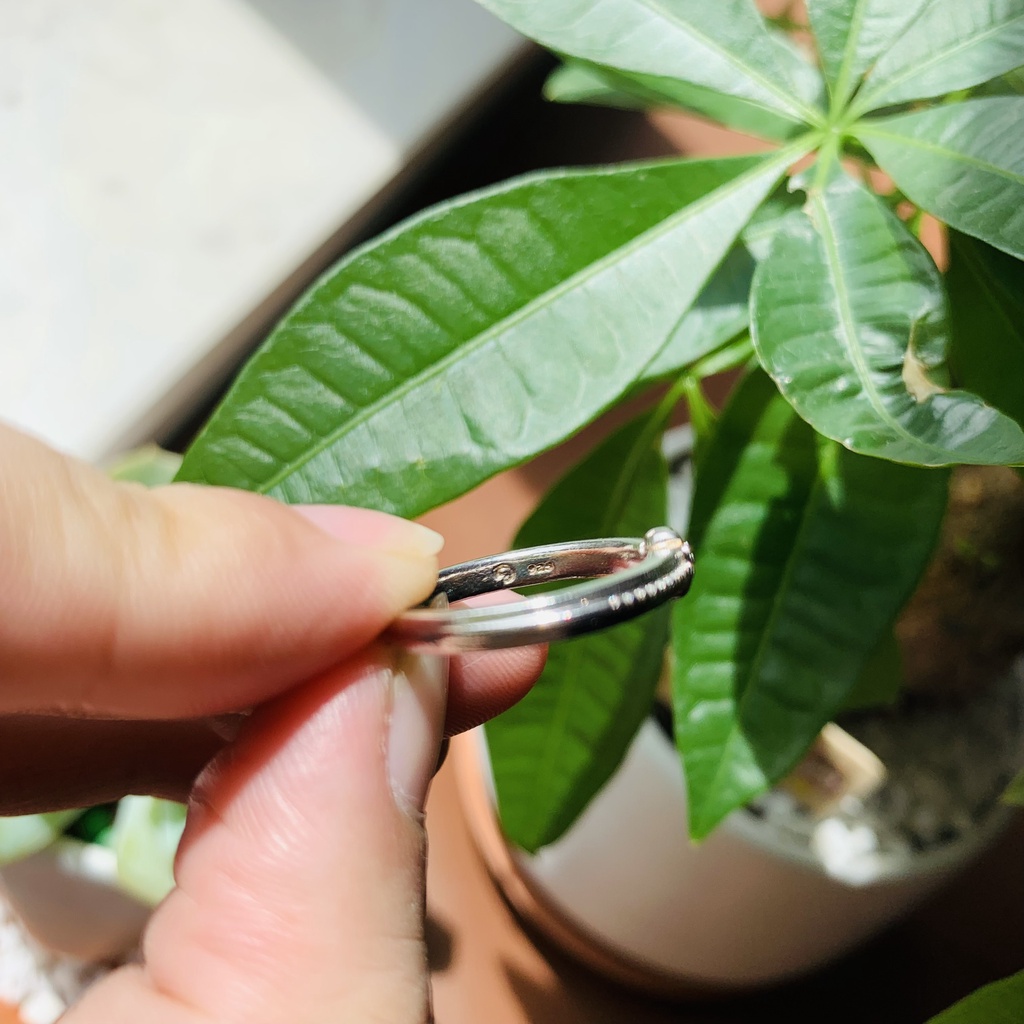 N14H.179 Nhẫn bạc S.aphire Hồng siêu vintage