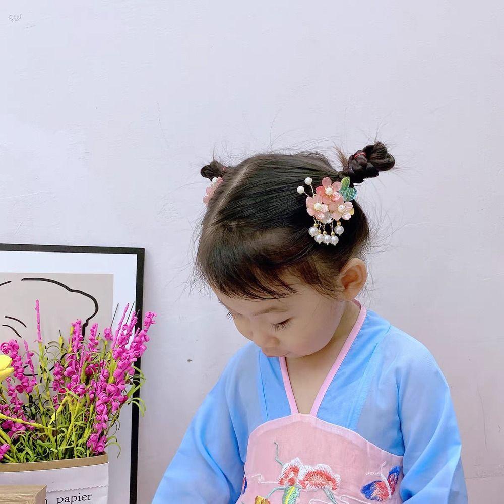 Danby kids girl kẹp tóc đáng yêu dễ thương đáng yêu hoa tua mũ hợp kim phụ kiện tóc