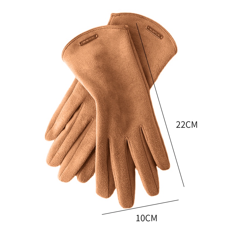 Găng Tay Da Lộn Phối Nhung Ấm Áp Nhiều Màu Sắc Thời Trang Mùa Đông Cho Nữ m9v