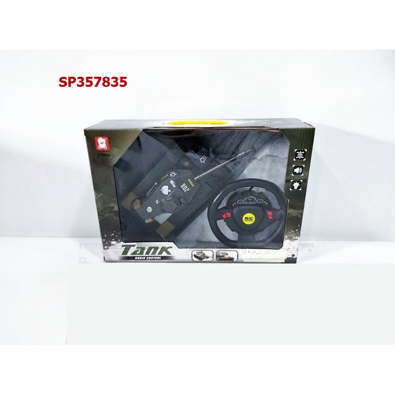 Đồ chơi xe tăng 208 đk 7 đ.tác, vô lăng tròn, có sạc tank, AKX530-6