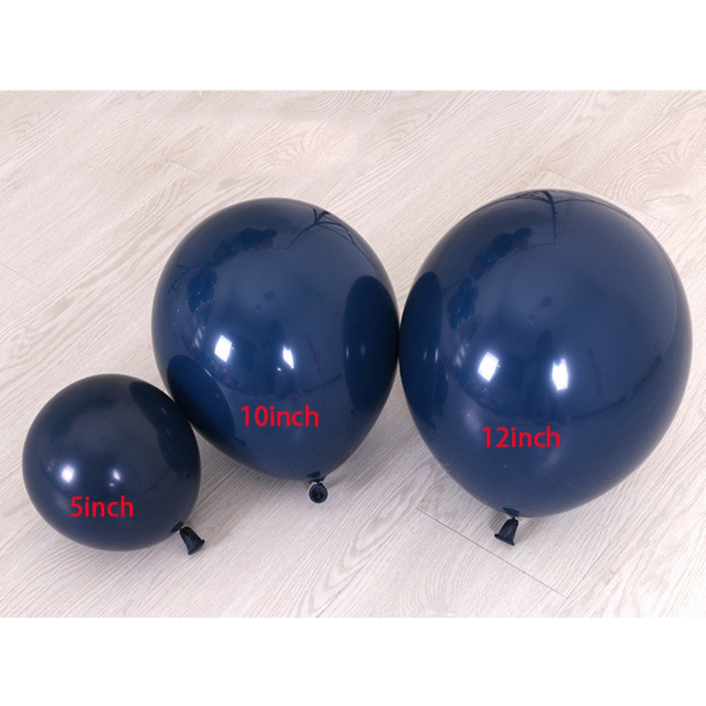 Set 10 Bong Bóng Cao Su Latex Màu Xanh Dương Đậm Trang Trí Tiệc