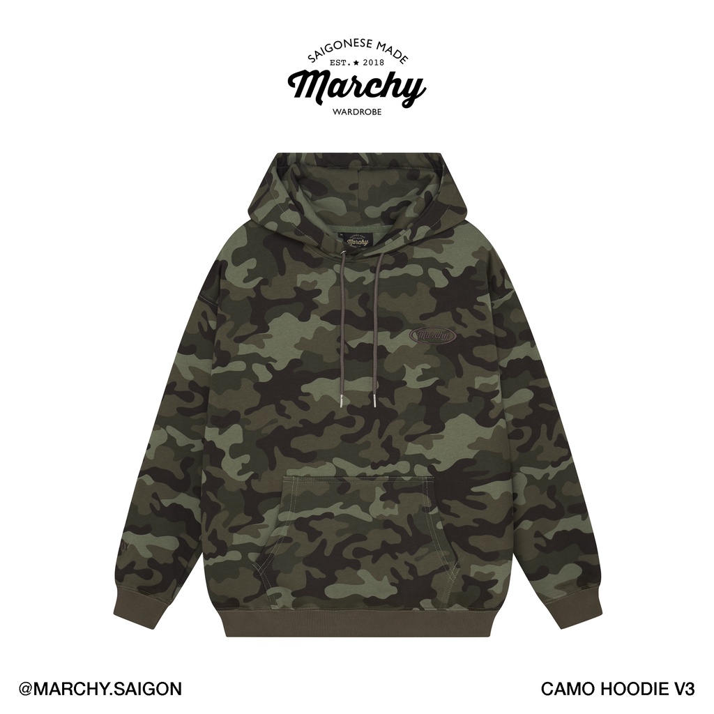 MARCHY - Camo Hoodie V3 - Áo khoác tròng đầu