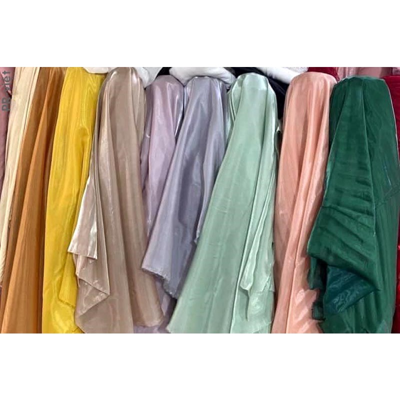 VẢI VOAN TƠ SỐNG ORGANZA ÓNG ÁNH NHIỀU MÀU KHỔ 150CM - MAY VÁY ĐẦM/ PHỤ KIỆN SIÊU XINH