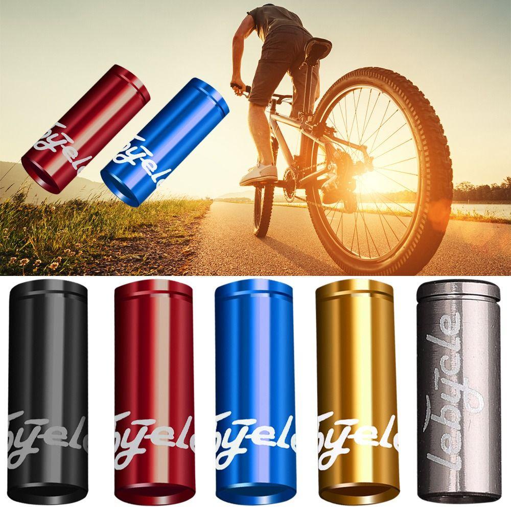 Bộ 10 Vỏ Bọc Đầu Dây Cáp Bằng Hợp Kim Nhôm Chống Bụi Cho Xe Đạp