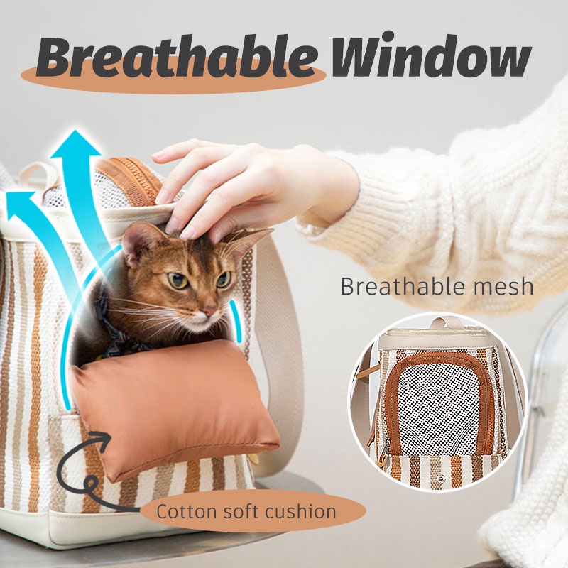 HamshMoc Ba Lô Mang Thú Cưng Đi Du Lịch Mềm Mại Tiện Dụng