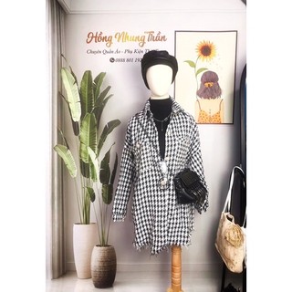 áo sơ mi dạ tweed cá tính