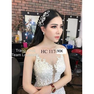 Hoa cài tóc đính đá pha lê siêu đẹp