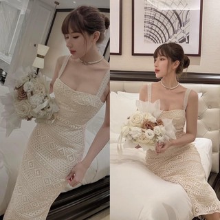 (100% hình thật do shop chụp) {YAME BY THUY TRAN} VÁY REN BODY 2S CÚP NGỰC (V68)