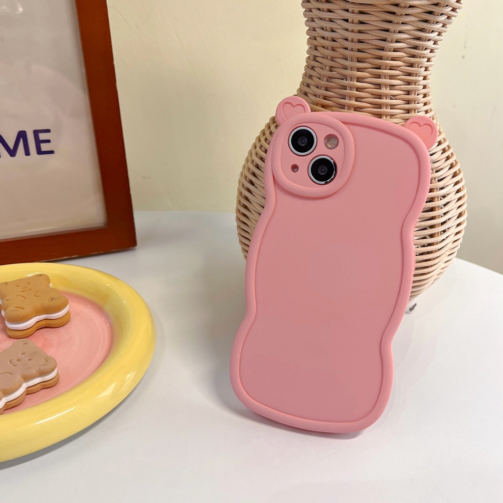 Ốp Điện Thoại Hình Tai Gấu Dễ Thương Cho iPhone 14promax 12 X XS XR XS MAX 11 11 PRO 11 PRO MAX 12 bow 12 PR 12 PRO MAX