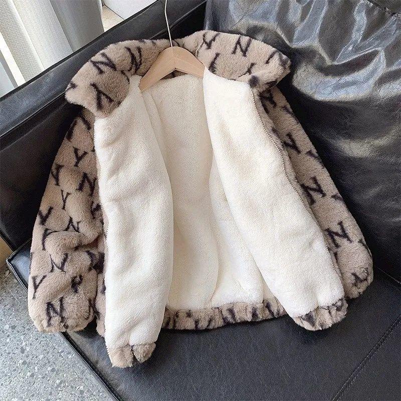 Áo Khoác cotton Lót Lông Cừu Dày Dặn Giữ Ấm Dành Cho Bé Trai Và Bé Gái