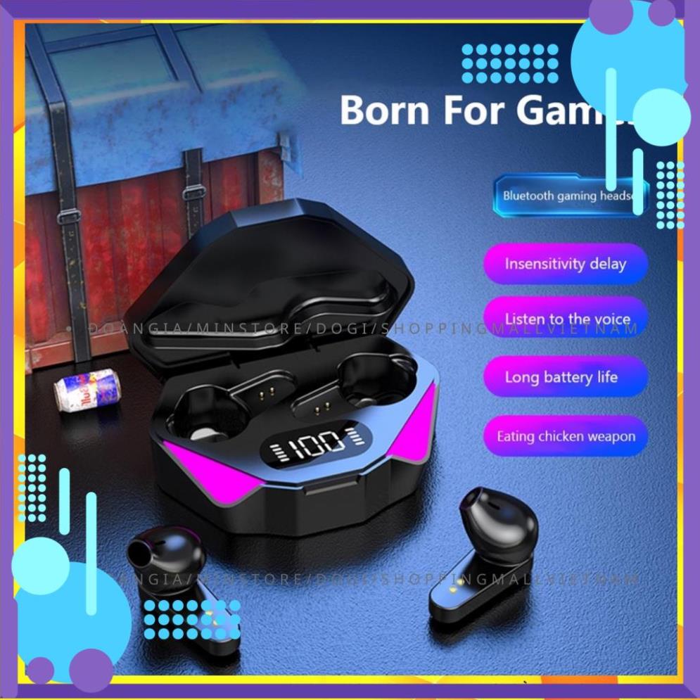Tai nghe Bluetooth Gaming Không dây X15 TWS công nghệ Bluetooth 5.0 cảm biến chạm, không có độ trễ âm (Bản Quốc tế 2022)