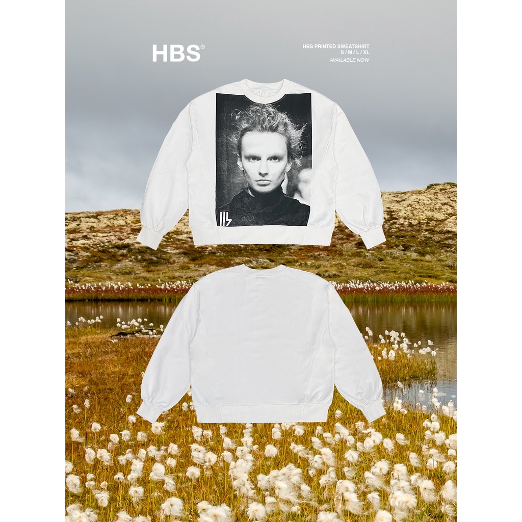 Áo sweater nỉ da cá HBS PRINTED SWEATSHIRT