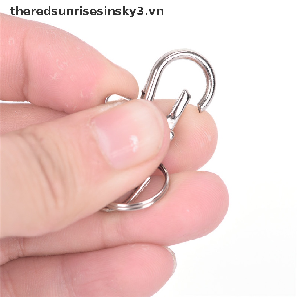 Set 10 Móc Khóa Có Kẹp Màu Bạc Tiện Dụng