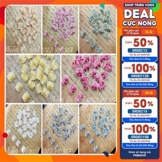 Hoa ẩn móng chân siêu xinh, hoa bột ẩn chân Thiên Di Nail