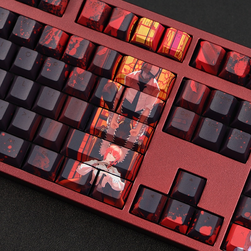 Makima Keycaps Cherry Profile Chainsaw Man Anime PBT Dye Sub Cơ Keycap