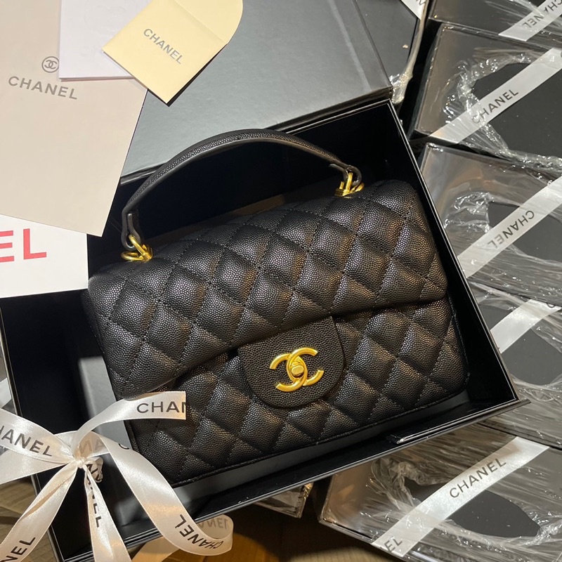 Túi xách cnl ô trám da hạt full box ảnh thật