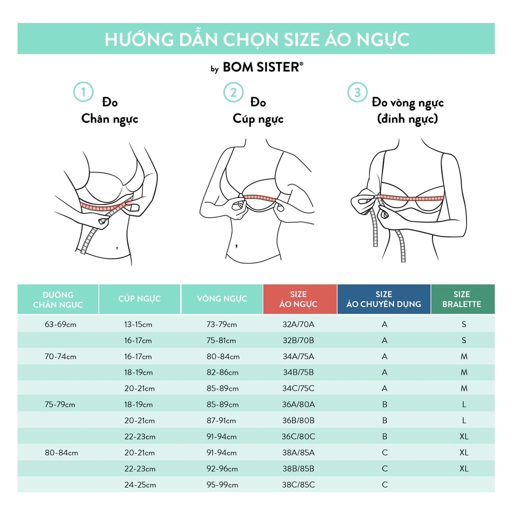 Áo lót mút vừa su đúc không gọng màu trơn nâng ngực tự nhiên BOM SISTER MU2606