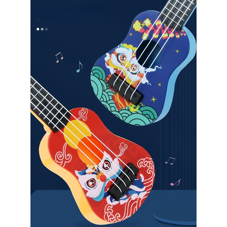 Đàn ukulele mini đồ chơi hỗ trợ giáo dục sớm cho bé Yukri Mô Hình Đồ Chơi Đàn Ghita mini Cho Bé
