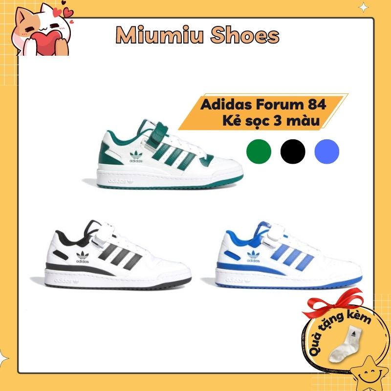 Giày Thể Thao Nam Nữ Forum 84 Low, Cổ Thấp 3 Sọc Màu Hot Xanh Lá, Đen, Xanh Dương Cực Êm Chân, Hỗ Trợ Đổi Size
