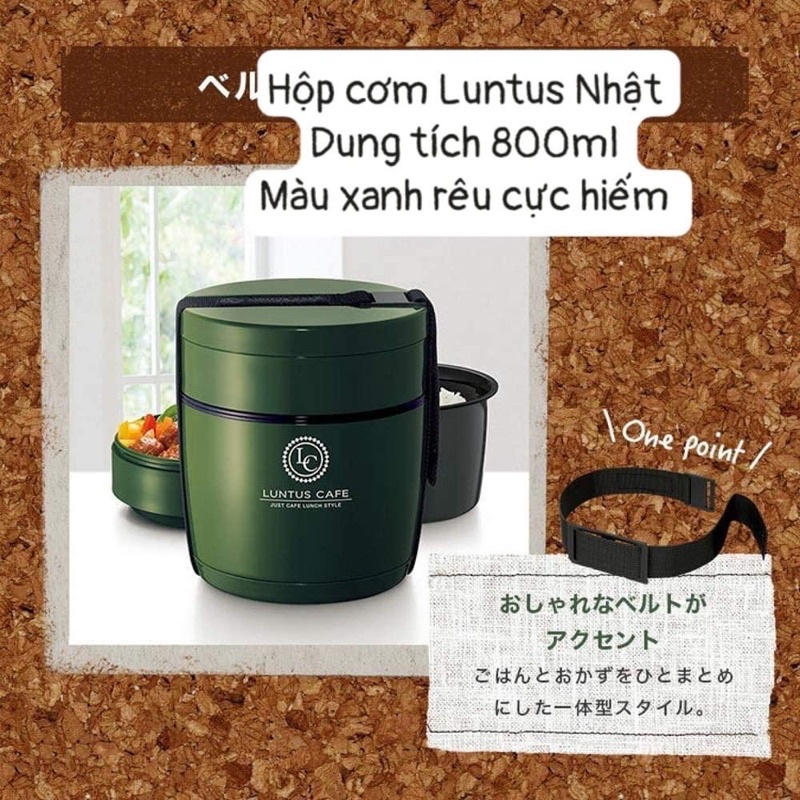 Hộp cơm giữ nhiệt Luntus vợt sale 50% Nhật