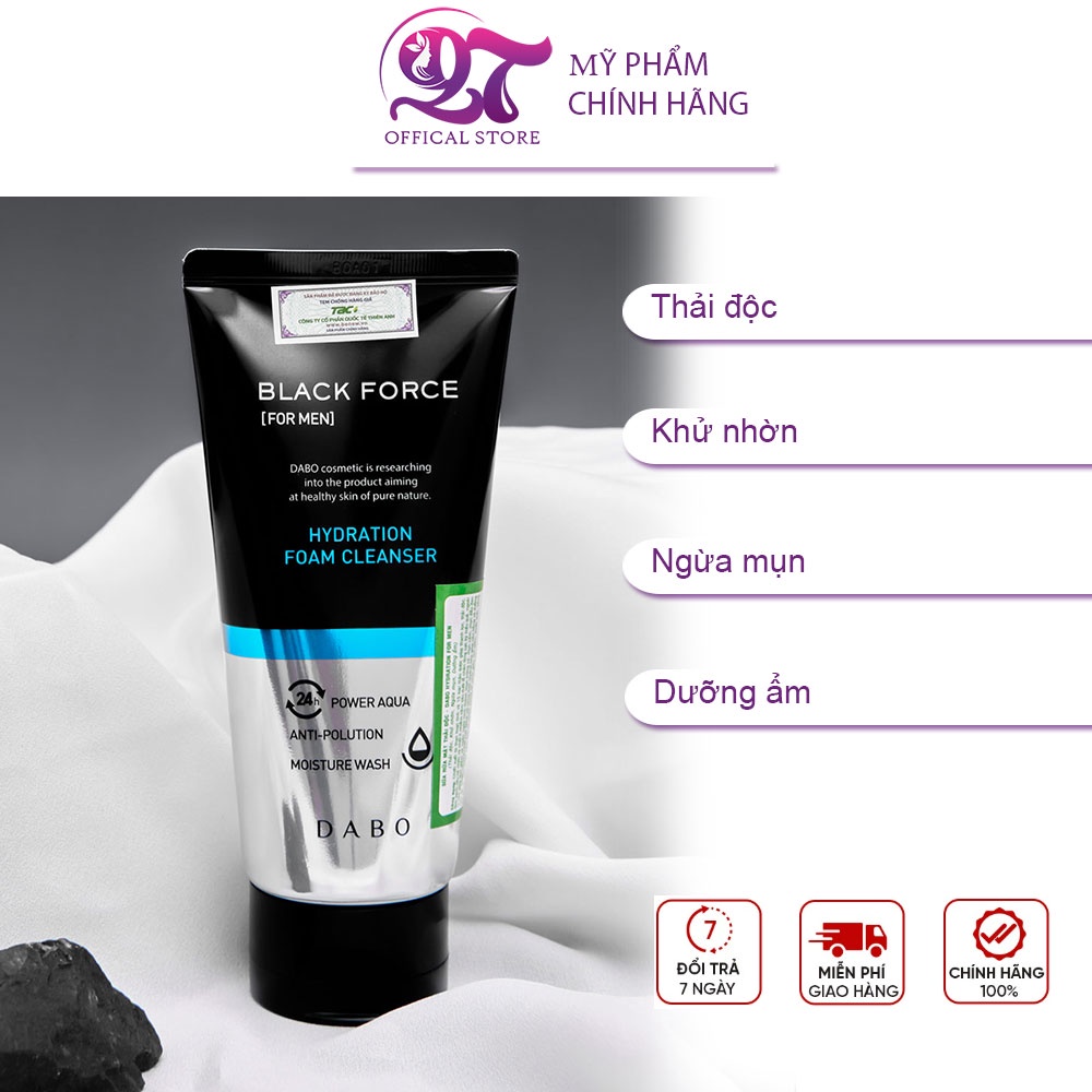 Hàng chính Hãng - Sữa rửa mặt thải độc dành cho nam Dabo Hydration For Men 120ml