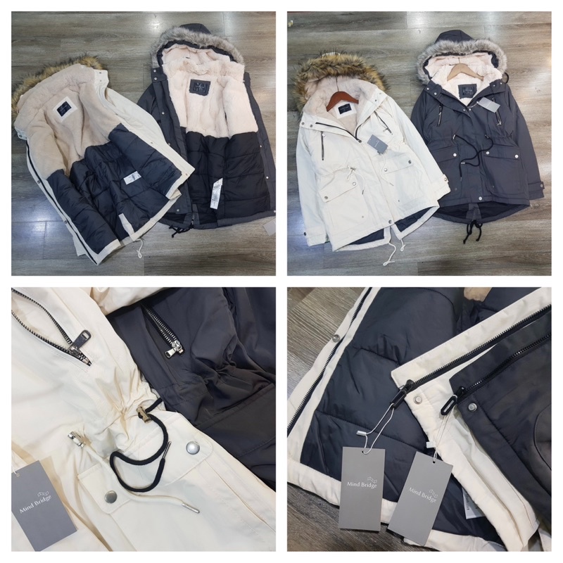 AK15 - Áo parka Mind Bridge dáng dài hàng dư xịn đét