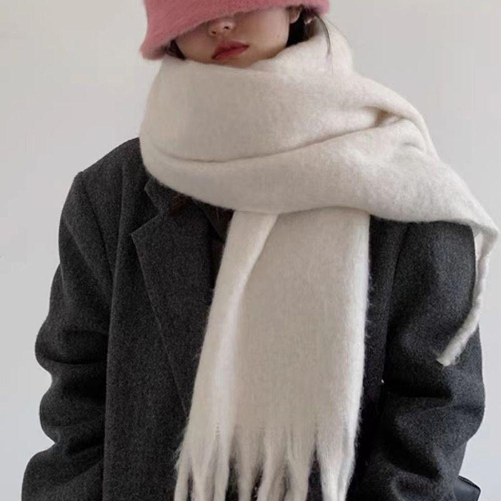 Karen Pinkycolor Khăn Choàng Cổ Giữ Ấm Màu Sắc Tươi Sáng Chất Liệu Cashmere Dày Dặn