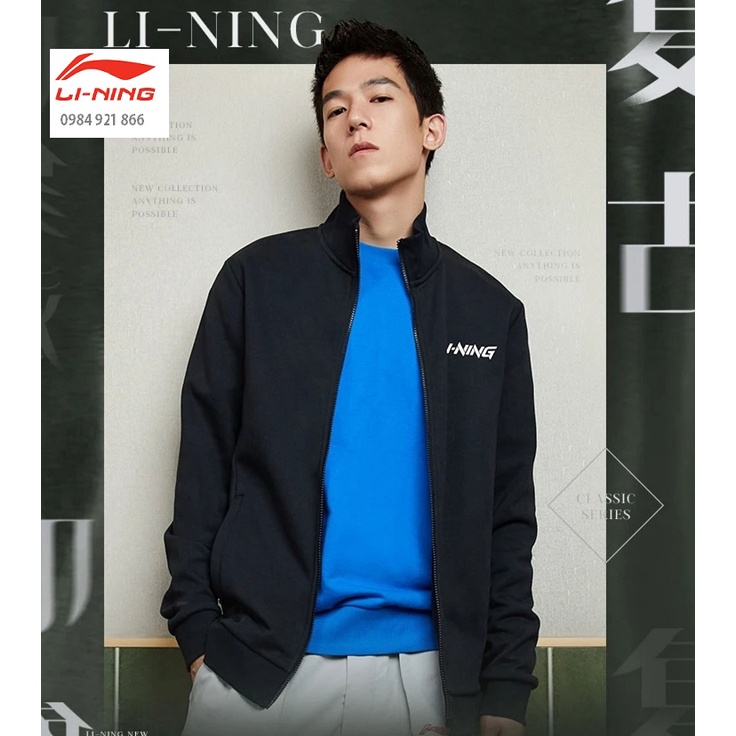 Áo Khoác Nỉ Lót Lông Nam LINING AWDRD41 Chính Hãng