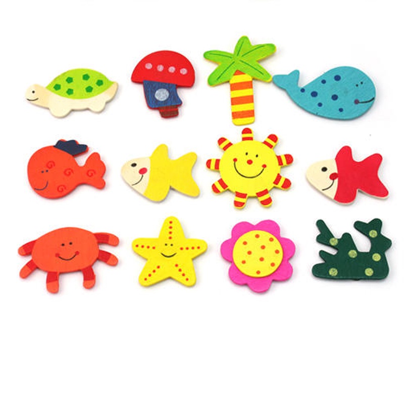 Bộ 12 Miếng Dán Tủ Lạnh Hình Thú Ngộ Nghĩnh