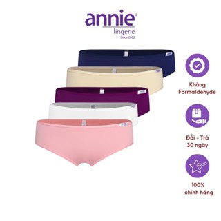 Combo 5 quần lót nữ trơn thun lạnh, lưng thấp cao cấp annie 4534 ôm sát cơ thể, không cấn, mềm mịn