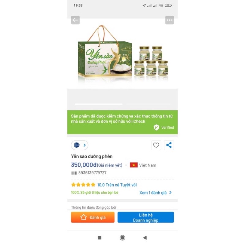 Yến sào đông trùng hạ thảo hồng sâm, đường phèn, nhân sâm,vi cá mập  yến sào 32%